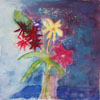 Flowers and Blue Background